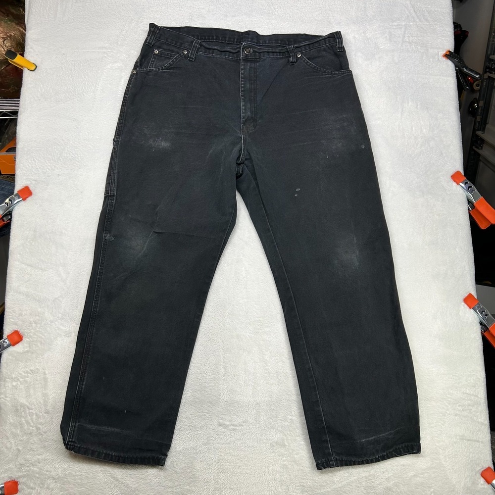 Dickies Relaxed Fit Heavyweight Duck‎ Carpenter Pants Men's Black - 38X28.5